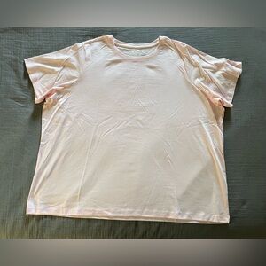 Lands’ End 100% cotton light pink crewneck tee T-shirt short-sleeved NWOT 3X